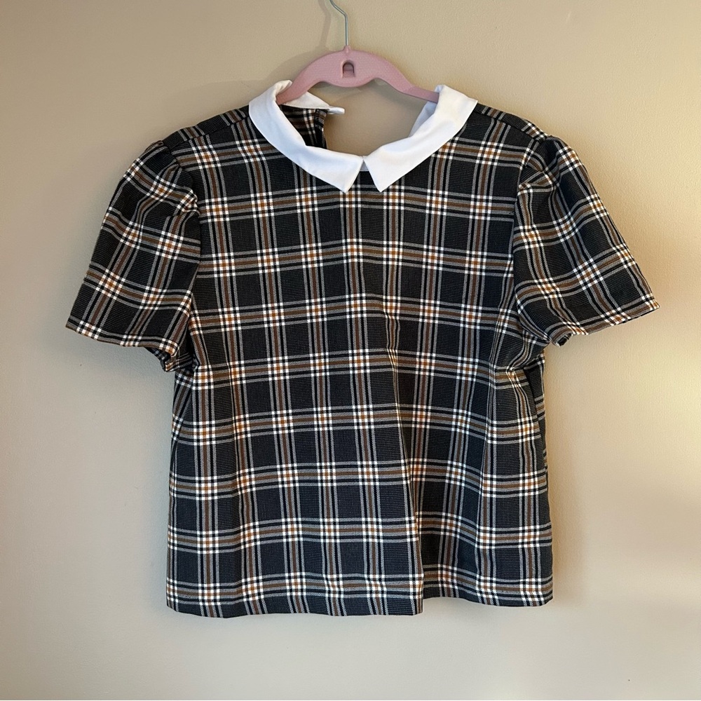 NEW Women’s Z/T Plaid Short Sleeve Top